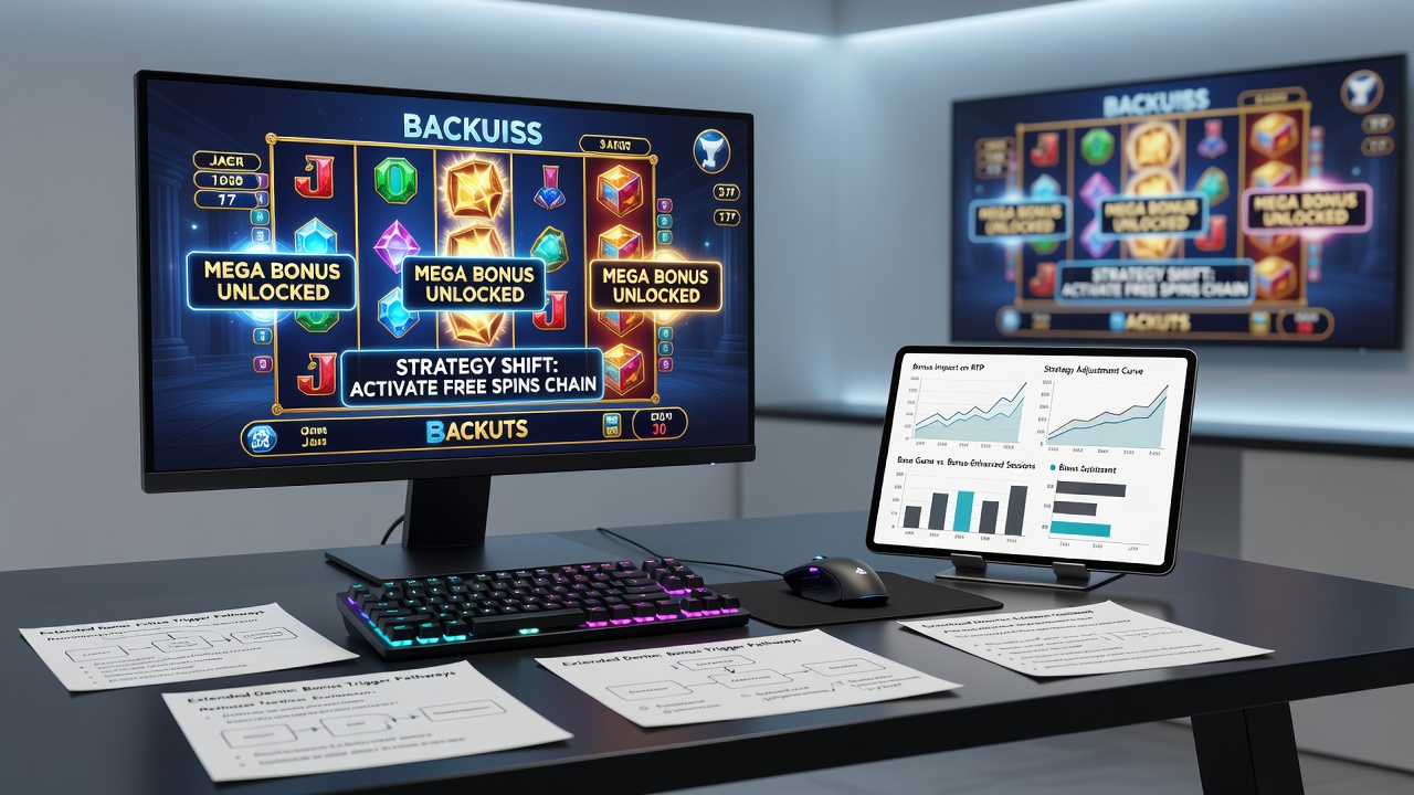 Speler die bonusfeatures analyseert in een progressieve slot demo